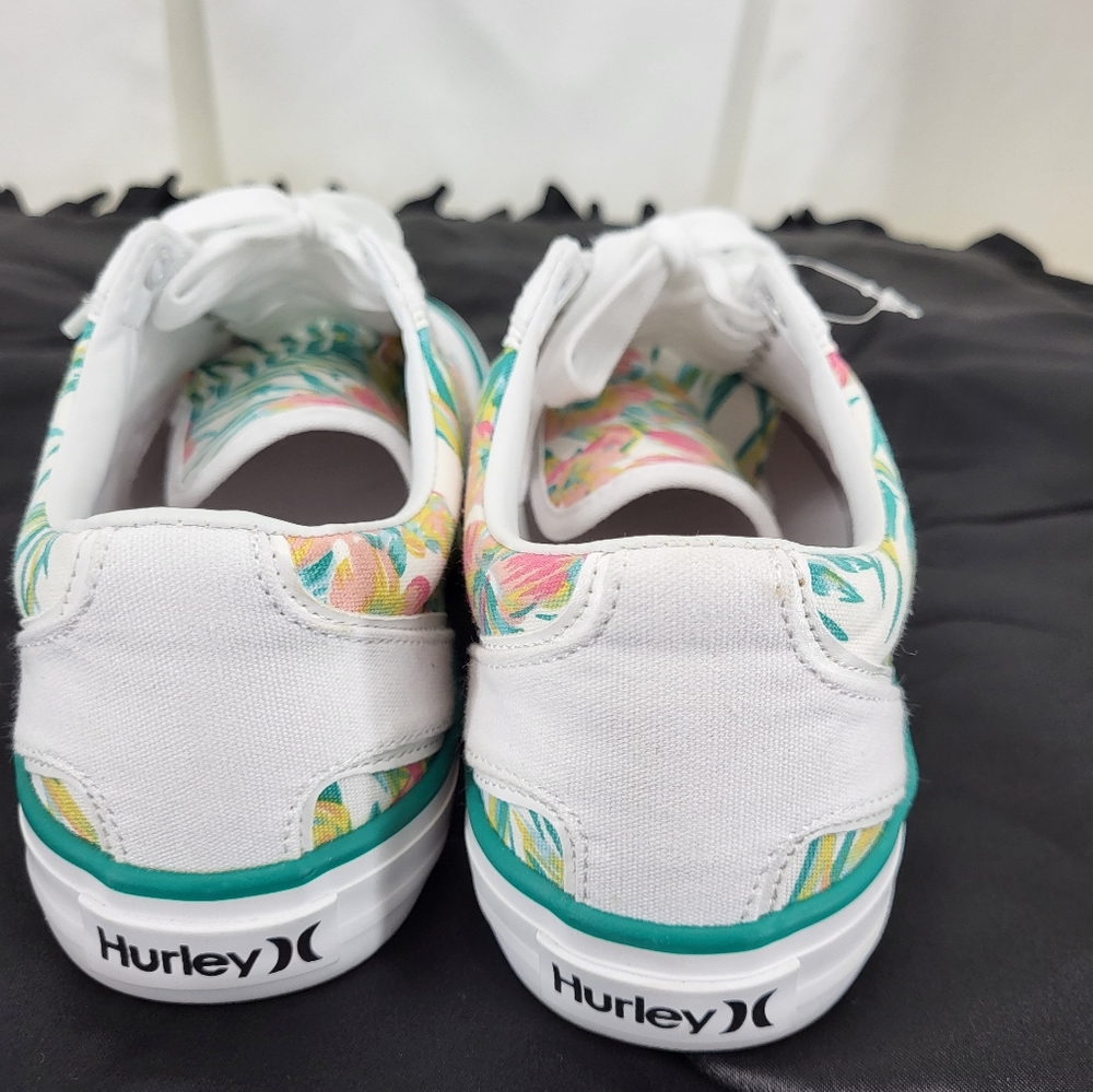 Hurley Kayo lace tropical floral print sneakers, shoes size 8 - Picture 5 of 8